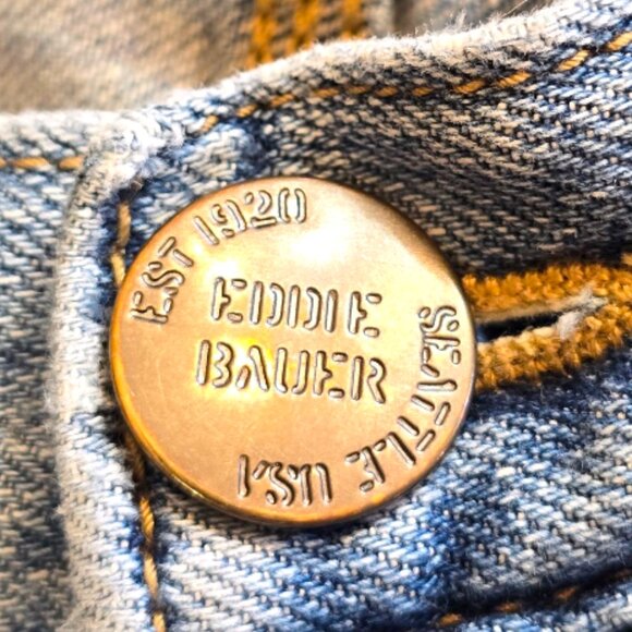 EDDIE BAUER Light Wash Straight Leg Button Up Jeans sz 2 - Picture 3 of 7